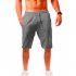 Men Summer Linen Cotton Sports Shorts Breathable Casual Loose Solid Color Straight Pants light blue 4XL