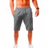 Men Summer Linen Cotton Sports Shorts Breathable Casual Loose Solid Color Straight Pants Beige XL