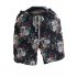 Men Summer Print Hawaii Loose Drawstring Short Pants Casual Beach Shorts   A L