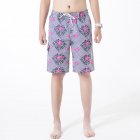 Men Summer Printed Casual Sports Quick drying Loose Shorts Beach Pants Photo Color XXXL