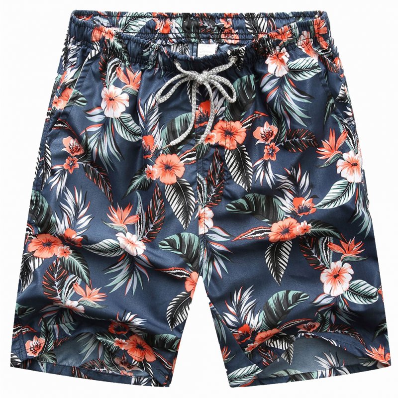 Men Summer Quick Dry Seaside Beach Shorts for Surfing  Water and grass_XXL