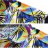 Men Summer Short Sleeves T shirt Fashion Hawaiian Printing Lapel Tops Casual Large Size Beach Shirts blue M