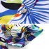 Men Summer Short Sleeves T shirt Fashion Hawaiian Printing Lapel Tops Casual Large Size Beach Shirts dark brown L