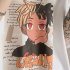 Men Summer Short Sleeves T shirt Trendy Round Neck Pullover Tops Retro Cartoon Printing Loose Casual Shirt White 4XL