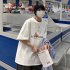 Men Summer Short Sleeves T shirt Round Neck Fashion Printed Pullover Tops Large Size Casual Loose Shirt White 4XL