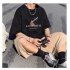 Men Summer Short Sleeves T shirt Round Neck Fashion Printed Pullover Tops Large Size Casual Loose Shirt White 5XL