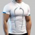 Men Summer Short Sleeves T shirt Fashion Breathable Quick drying Slim Fit Tops For Sports Fitness Training navy blue XL