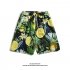 Men Summer Shorts Hawaiian Style Printing Straight Pants Loose Casual Breathable Quick drying Beach Shorts K2160 M