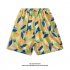 Men Summer Shorts Hawaiian Style Printing Straight Pants Loose Casual Breathable Quick drying Beach Shorts K2160 L