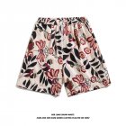 Men Summer Shorts Hawaiian Style Printing Straight Pants Loose Casual Breathable Quick-drying Beach Shorts K2161 pink XL
