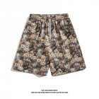 Men Summer Shorts Hawaiian Style Printing Straight Pants Loose Casual Breathable Quick-drying Beach Shorts K2162 L