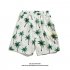 Men Summer Shorts Hawaiian Style Printing Straight Pants Loose Casual Breathable Quick drying Beach Shorts K2163 M