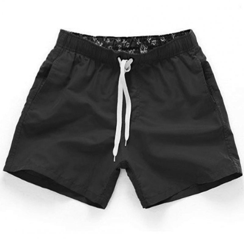 Men Summer Soft Beach Swimming Short Pants black_XXL