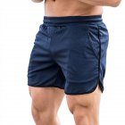 Men Summer Sports Shorts With Pockets Loose Breathable Casual Pants For Training Fitness navy blue XXL