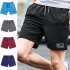 Men Summer Thin Casual Sports Middle Length Pants  black XL