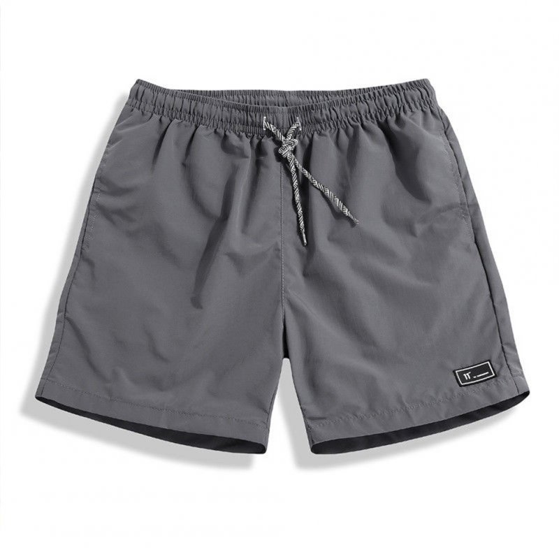 Men Summer Thin Casual Sports Middle Length Pants  deep gray_XL