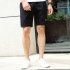 Men Summer Thin Casual Sports Middle Length Pants  navy XL