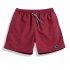 Men Summer Thin Casual Sports Middle Length Pants  jujube red  L