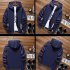 Men Sun Protection Coat Solid Color Quick drying Hooded Sunscreen Shirt With Reflective Strip 615 black XL