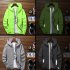 Men Sun Protection Coat Solid Color Quick drying Hooded Sunscreen Shirt With Reflective Strip 615 green S