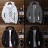 Men Sun Protection Coat Solid Color Quick drying Hooded Sunscreen Shirt With Reflective Strip 615 water orchid XXXL