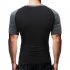 Men T Shirt Round Neck Pullover Contrast Color Tops Fashion Slim Fit Short Sleeve Shirts black with dark grey L