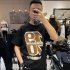 Men T shirt Fashion Letters Printing Summer Round Neck Short Sleeves Tops Casual Large Size Shirt black 3XL