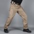 Men Tactical Pants For Solid Color Large Size Waterproof Trousers For Outdoor Training Mountaineering IX9 waterproof green XL