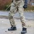 Men Tactical Pants For Solid Color Large Size Waterproof Trousers For Outdoor Training Mountaineering IX9 waterproof green XL