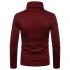 Men Thermal Cotton High Neck Sweaters Stretch Turtleneck Shirt Tops Navy L