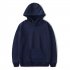 Men Thickened Pullover Hoodies Long Sleeves Solid Color Loose Hooded Shirt