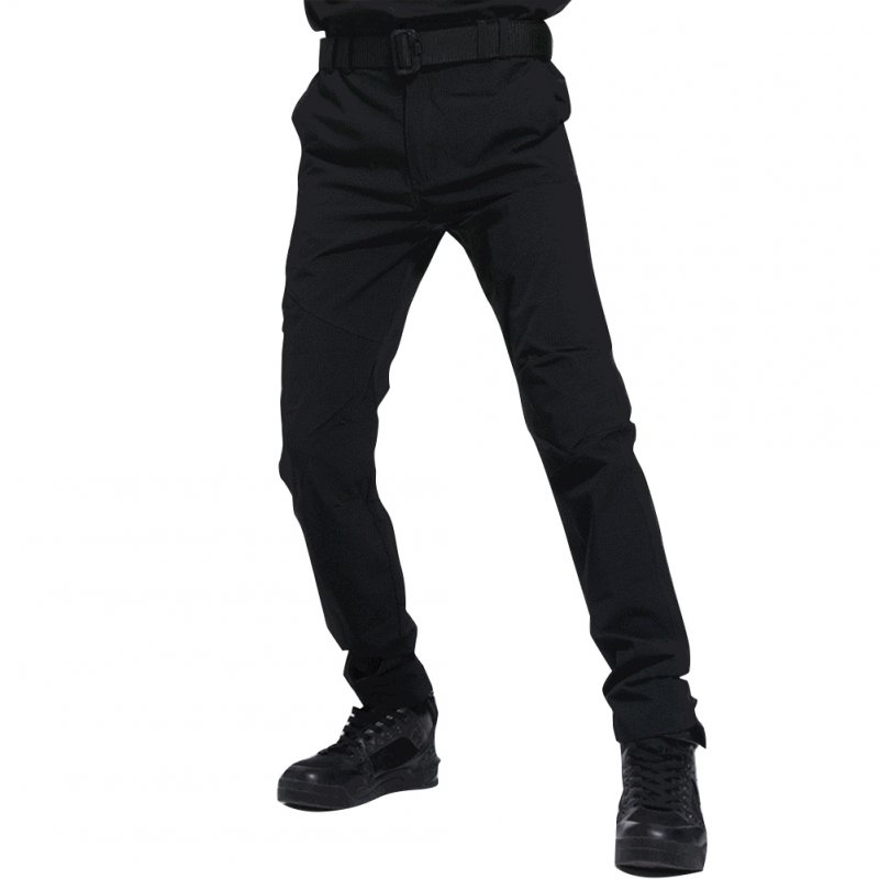 Men Thin Wear Resistant Cargo Pants with Pockets black_M