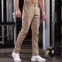 Men Thin Wear Resistant Cargo Pants with Pockets Khaki L