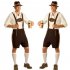 Men Traditional Bavarian Style Costume Oktoberfest Pantsuit  Brown M