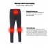 Men USB Electric Heated Pants Outdoor Hiking Camping Constant Temperature Winter Warm Heated Trousers Black XL