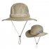 Men UV Protection Bucket Hat Fishing Climing Summer Fisherman Hat for Outdoor Cap dark green