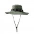 Men UV Protection Bucket Hat Fishing Climing Summer Fisherman Hat for Outdoor Cap dark green