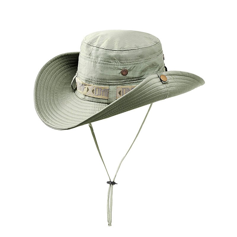 Wholesale Men UV Protection Bucket Hat Fishing Climing Summer Fisherman Hat  for Outdoor Cap light green From China