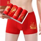 Men Underwear Cotton Red Underwear Combination five_XL [55-65KG]
