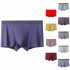 Men Underwear Plus Size Loose Modal Seamless Underpants Middle Waist Solid Color Breathable Underwear gray green XL  57 5 70kg 
