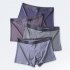 Men Underwear Plus Size Loose Modal Seamless Underpants Middle Waist Solid Color Breathable Underwear gray green XL  57 5 70kg 