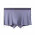 Men Underwear Plus Size Loose Modal Seamless Underpants Middle Waist Solid Color Breathable Underwear gray green XL  57 5 70kg 