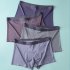 Men Underwear Plus Size Loose Modal Seamless Underpants Middle Waist Solid Color Breathable Underwear gray green XL  57 5 70kg 