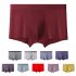 Men Underwear Plus Size Loose Modal Seamless Underpants Middle Waist Solid Color Breathable Underwear gray green XL  57 5 70kg 