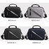 Men Waist Bag Handbag Satchel Double Layer Waterproof Removable Single Shoulder Strap Black