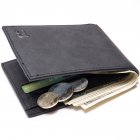 Men Wallets with Coin Bag Zipper Small Money Purses Money Clip Wallet Gift black
