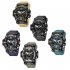 Men Watch Multi functional 50m Waterproof LED Digital Dual Display Electronic Sports Wrist Watch 8072 Green