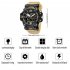 Men Watch Multi functional 50m Waterproof LED Digital Dual Display Electronic Sports Wrist Watch 8072 Black Gray
