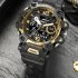 Men Watch Multi functional 50m Waterproof LED Digital Dual Display Electronic Sports Wrist Watch 8072 Black Gray