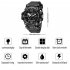 Men Watch Multi functional 50m Waterproof LED Digital Dual Display Electronic Sports Wrist Watch 8072 Black Gray
